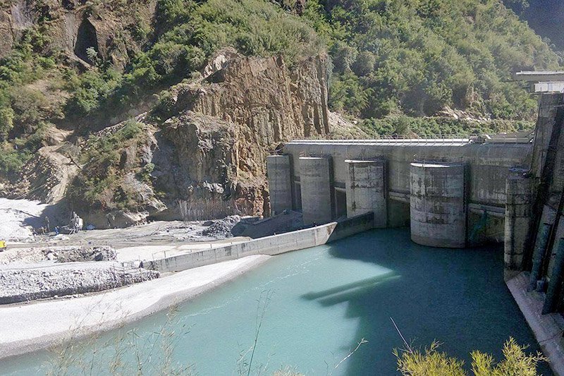 Construction of dams, tunnel way of Gharkhola hydropower project almost completes