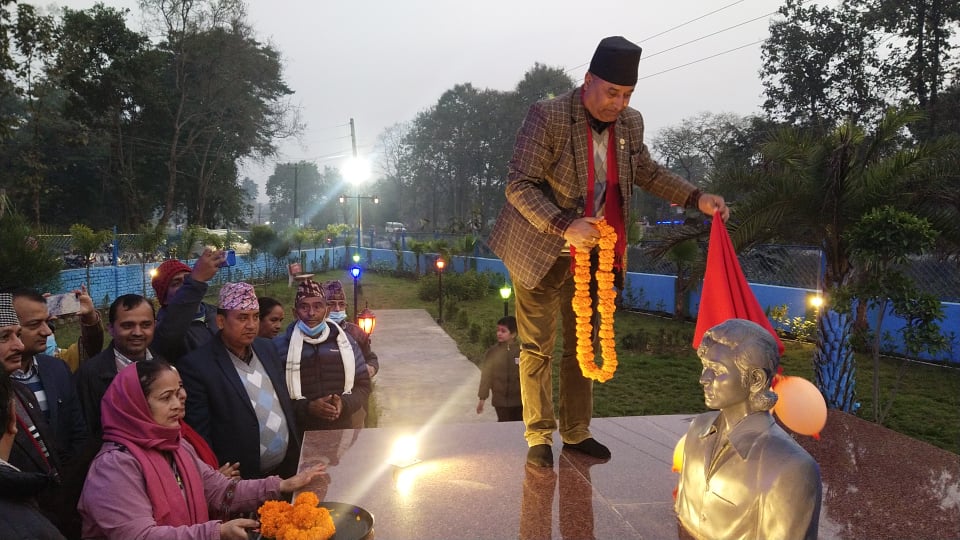 बुटवलमा मजदुर नेताको स्मृतिमा सालिकसहितको पार्क निर्माण