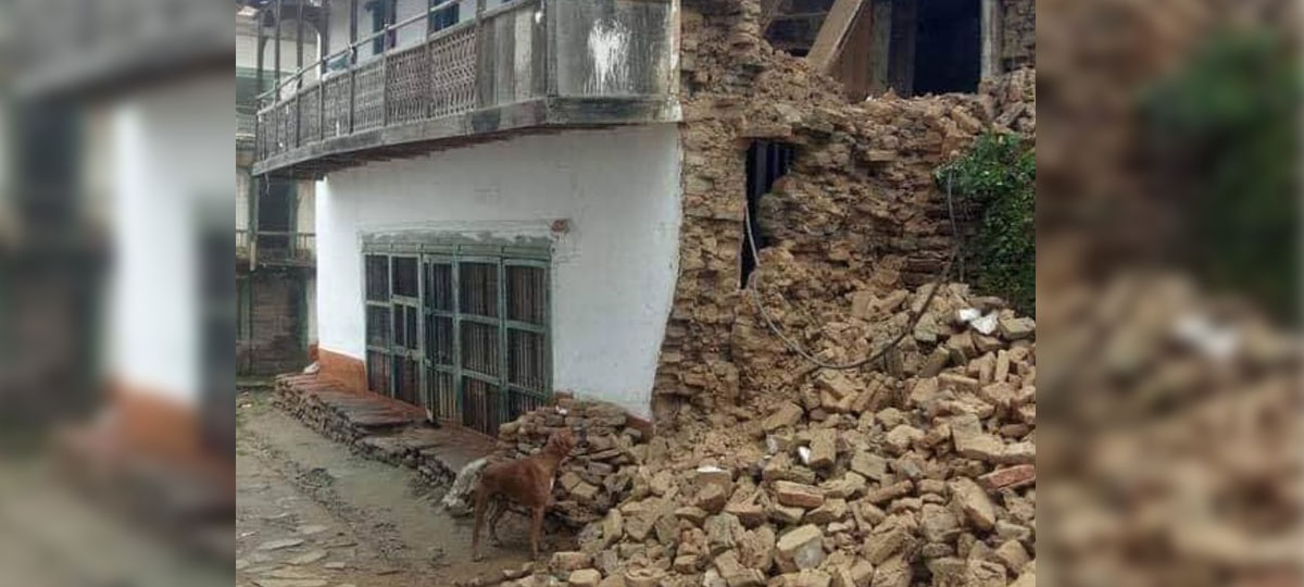 Khotang earthquake: Causes damages to two school buildings, one police office, 75 houses