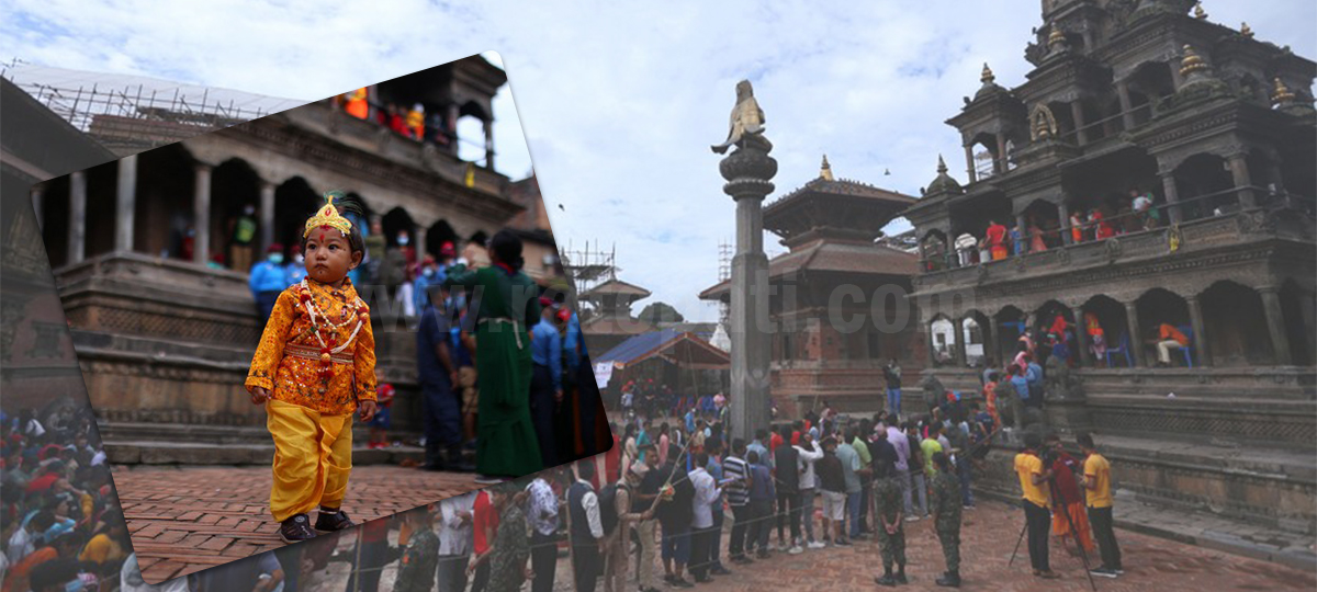PHOTOS: Devotees flock to Krishna Temple at Patan marking Shree Krishna Janmashtami