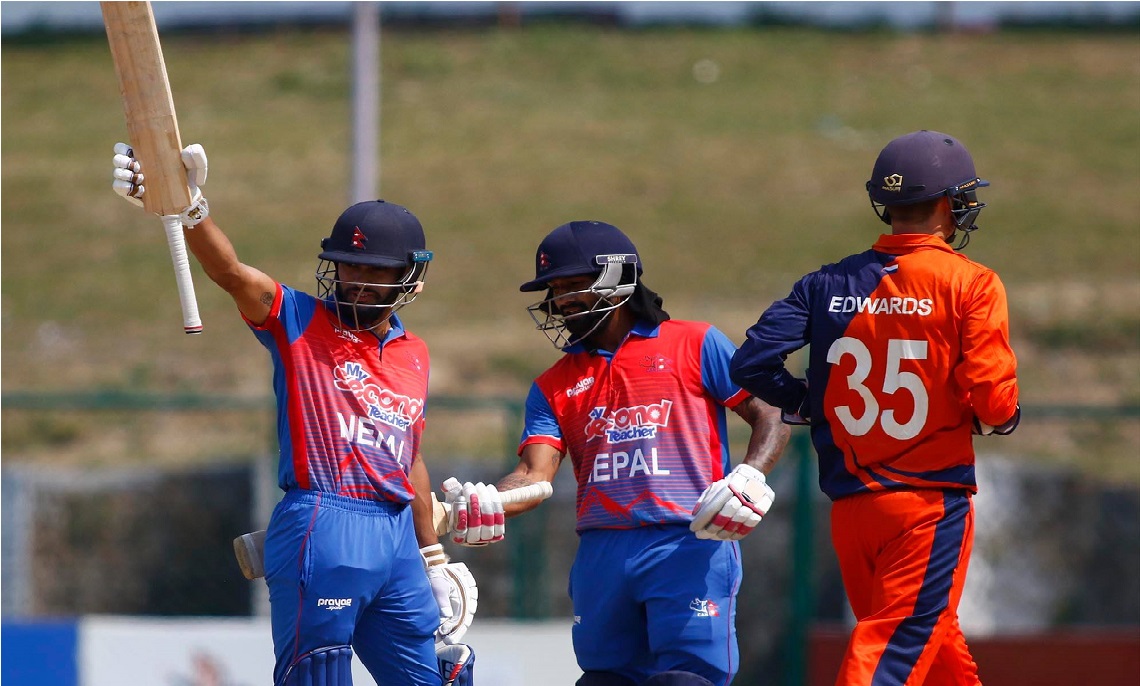 Tri-nation T20:Nepal loses to Netherlands despite Bhurtel’s 62