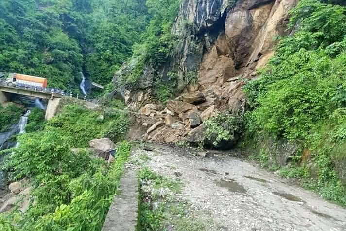 Landslide blocks Karnali Highway