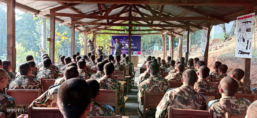 नेपाली सेनालाई वित्तीय साक्षरता सिकाउँदै मेगा बैंक