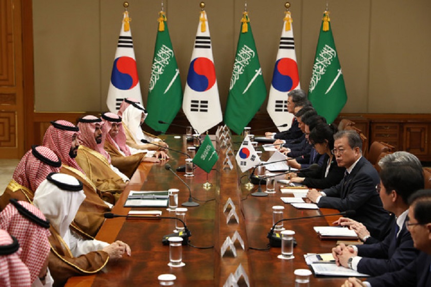 दक्षिण कोरियाका राष्ट्रपति र साउदी राजकुमारबीच भेटवार्ता