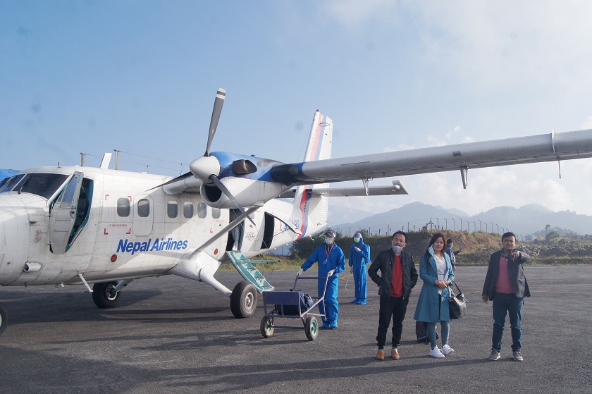 सात महिनापछि नेपाल एयरलाइन्सको ताप्लेजुङ उडान