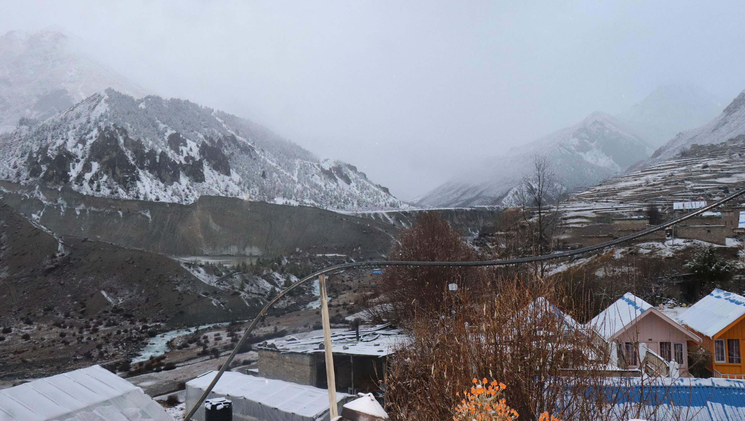 Snowfall in Manang leads to school closure