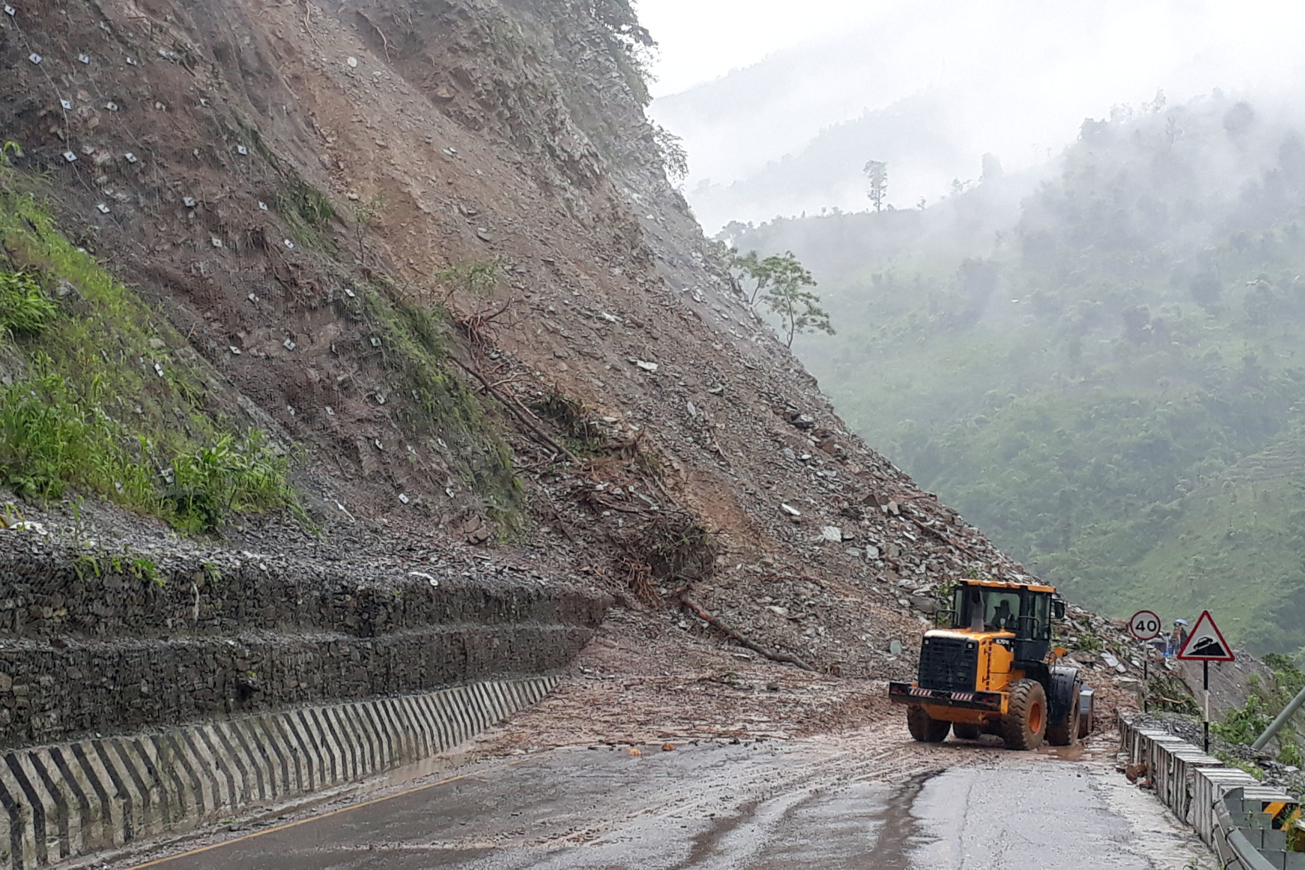 Fluid landslide disrupts Narayangarh-Muglin road