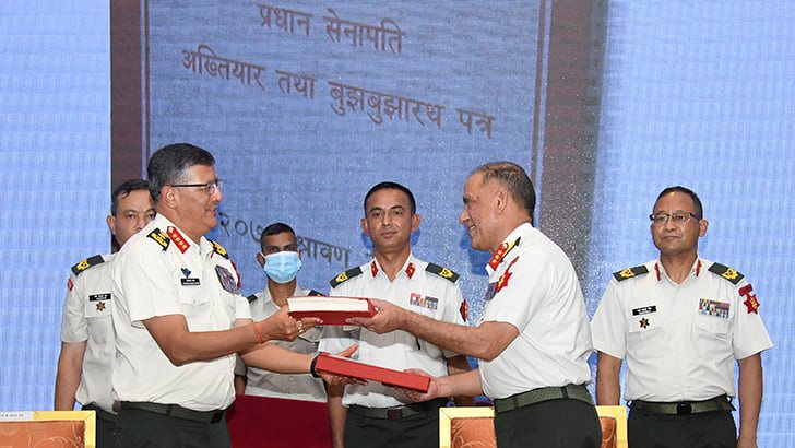 CoAS Thapa hands NA command to CGS Sharma