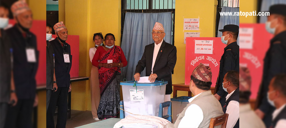 UML Chair Oli casts his vote (photos)