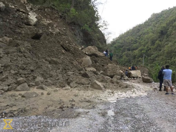Landslide blocks Siddhartha Highway