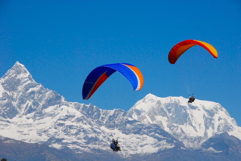 Paragliding to start on Deurali- Aaledanda in Ghandruk