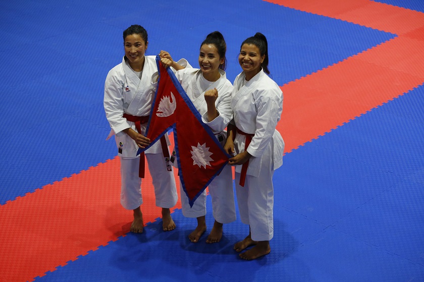 13th SAG: Nepal wins gold in Women's Kata