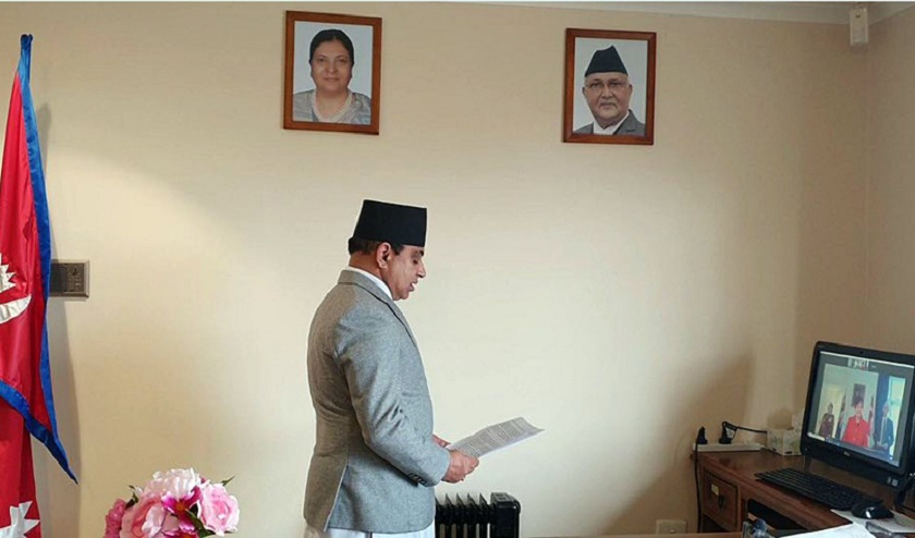 न्यूजिल्याण्डका लागि नेपालका राजदूतद्वारा ओहोदाको प्रमाणपत्र प्रस्तुत