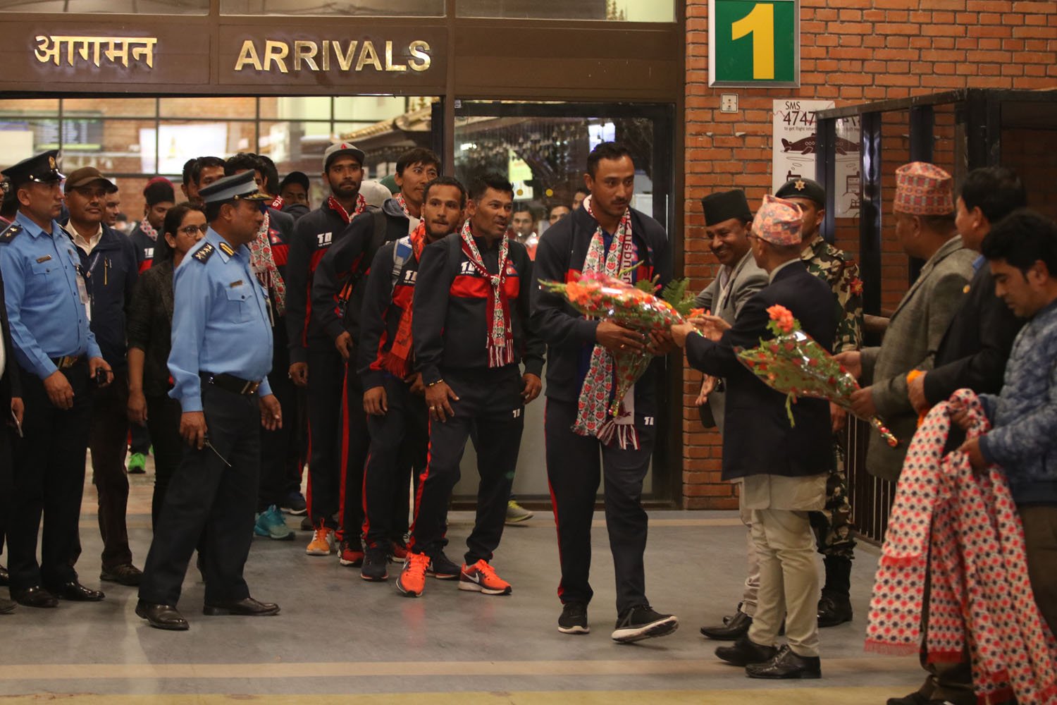 Nepali National Cricket team returns home