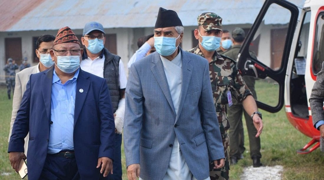 PM Deuba in eastern Nepal to take stock of floods and landslides victims