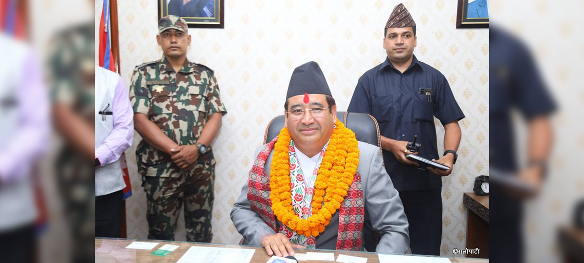 IN PICS: Newly appointed Tourism Minister Shrestha assumes office, takes two decisions