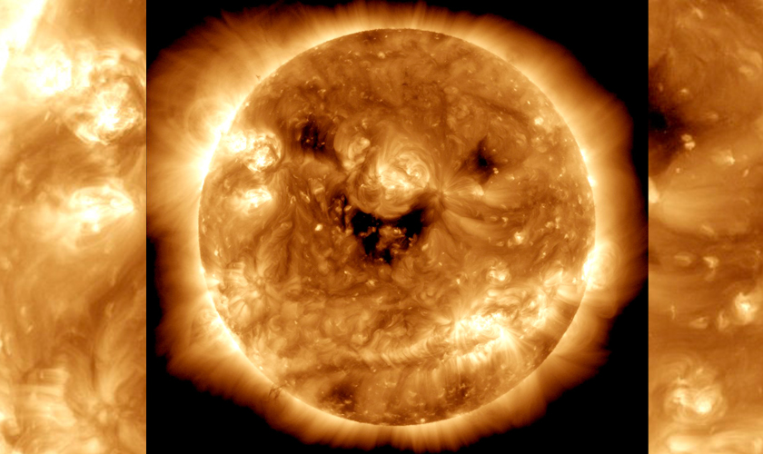 नासाको अन्तरिक्ष यानले खिच्यो ‘मुस्कुराइरहेको’ सूर्यको तस्बिर