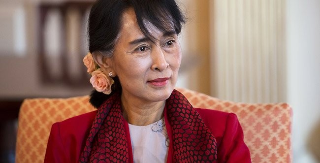 Myanmar's State Counsellor Suu Kyi returns home