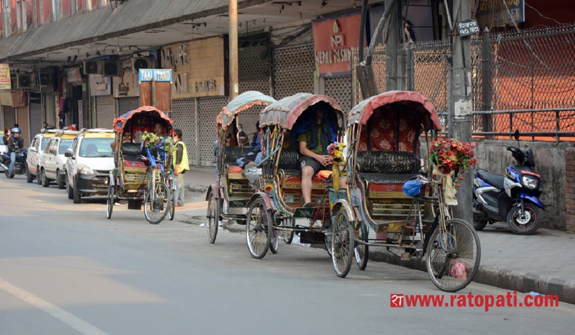 ठमेल क्षेत्र अझै सुनसान