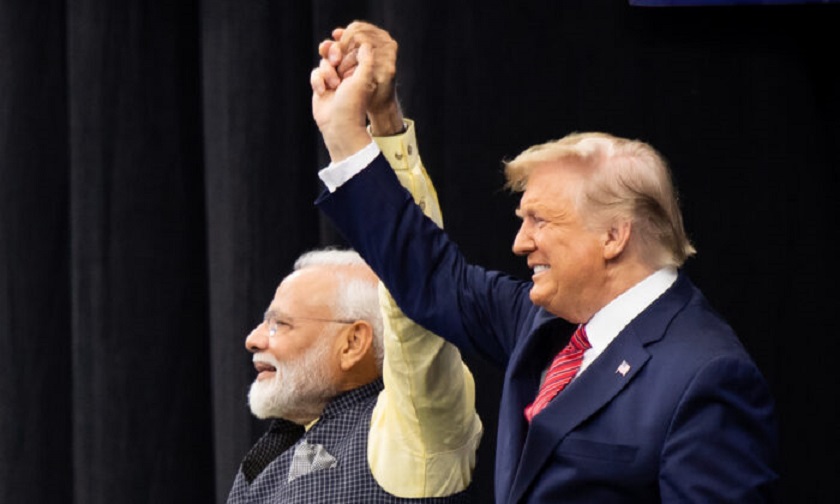 अमेरिकी राष्ट्रपति डोनाल्ड ट्रम्प र भारतीय प्रधानमन्त्रीको संयुक्त सम्बोधन