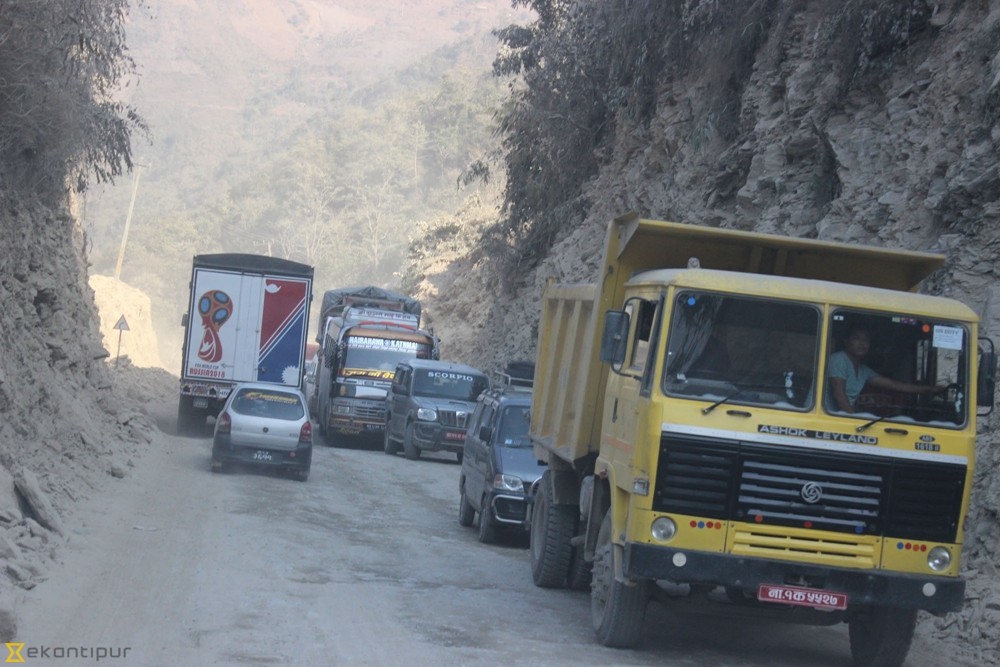 Traffic resumes along Narayangadh-Muglin road section