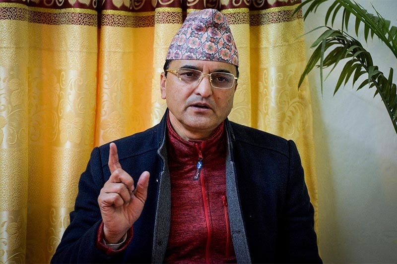 Minister Bhattarai initiates sapling plantation at Kailashdanda