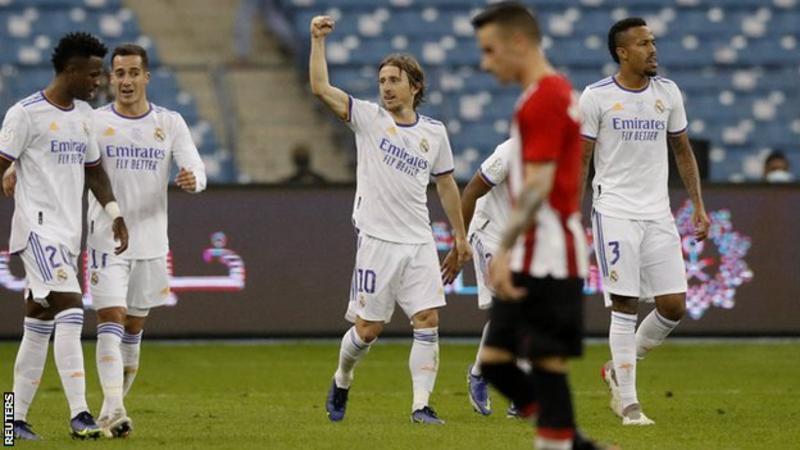 Athletic Bilbao 0-2 Real Madrid: Luka Modric scores in Super Cup final win