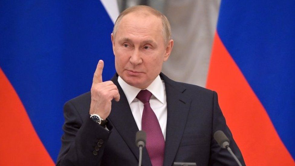 Putin says sanctions over Ukraine are like a declaration of war