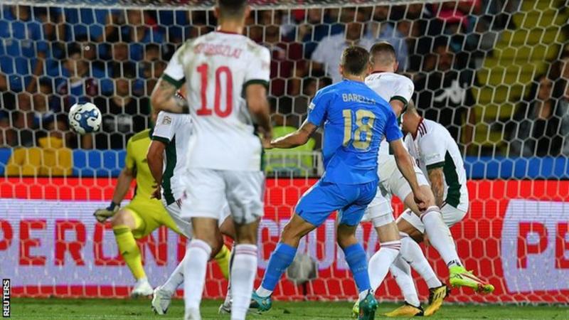 Italy beat Hungary to top Nations League group