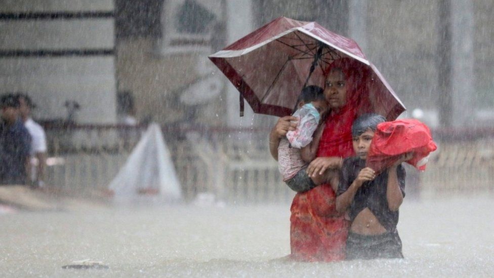 Dozens killed and millions stranded from India and Bangladesh floods