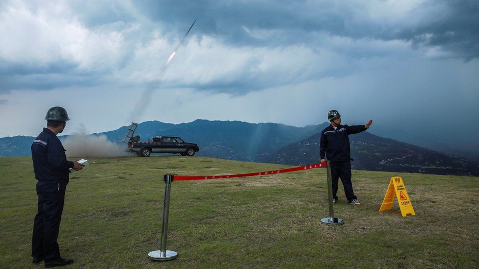 China inducing rainfall to combat severe drought