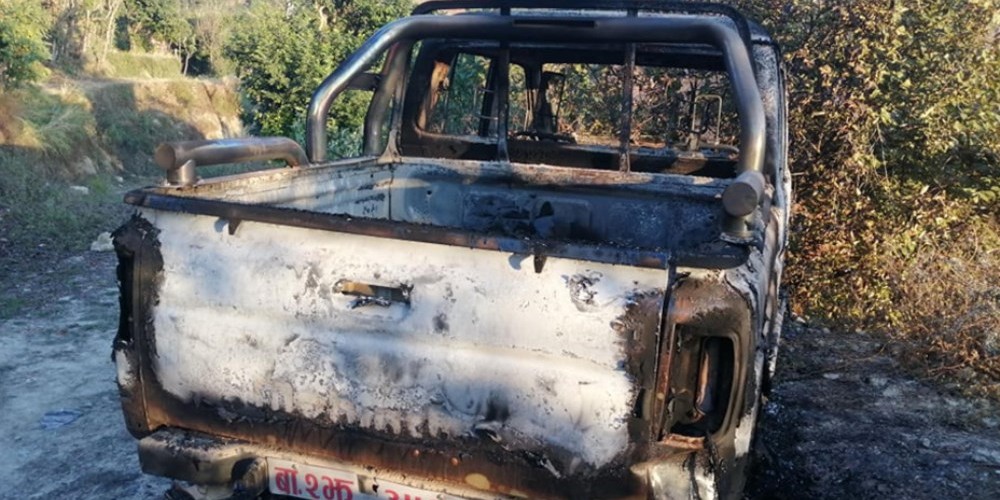 Ward chair's vehicle torched