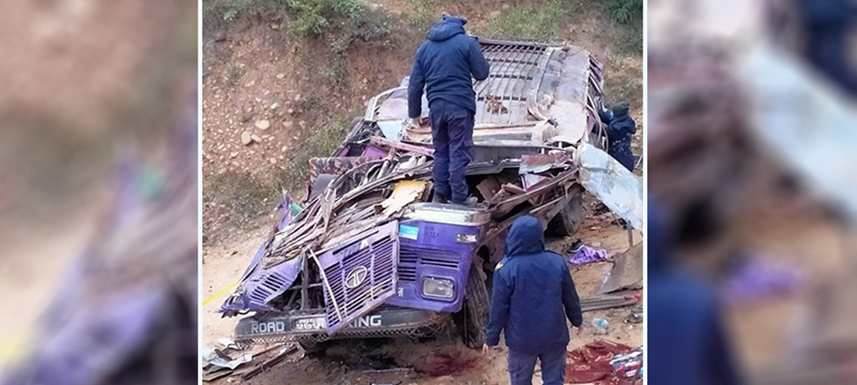Five die, 27 injured in bus accident in Jajarkot