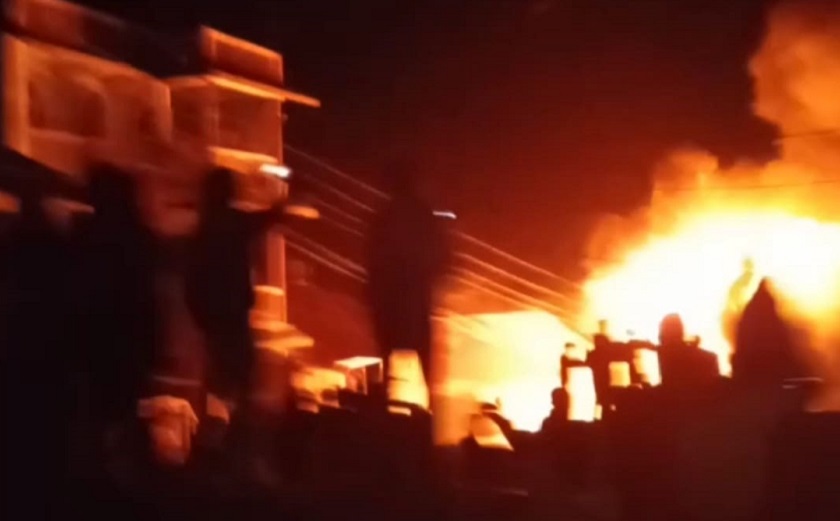पाँचथरको यासोक बजारमा भीषण आगलागी