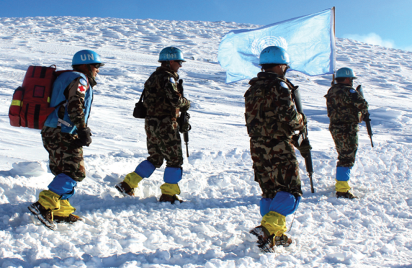 सिरियाको २० फिट हिउँमा नेपाली सेना