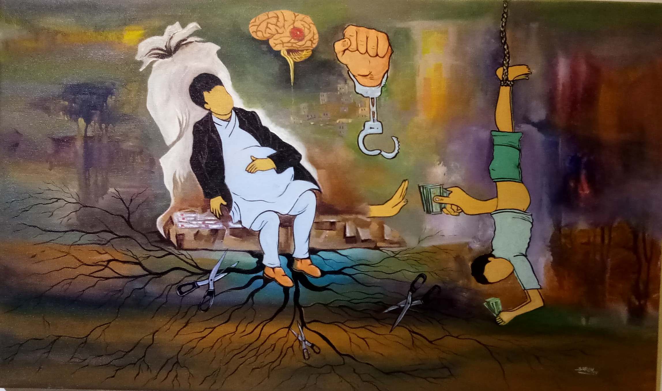 सकियो भ्रष्टाचार विरुद्धको चित्रकला प्रदर्शनी