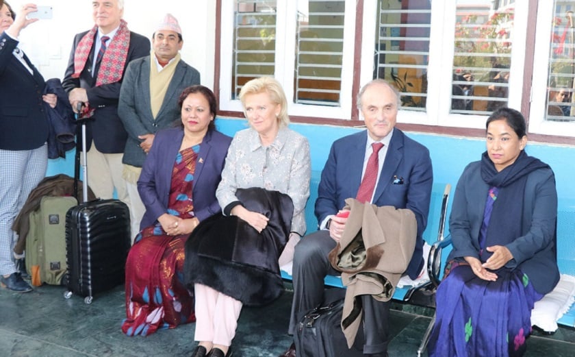 Belgian princess Astrid on a tour of Chitwan National Park