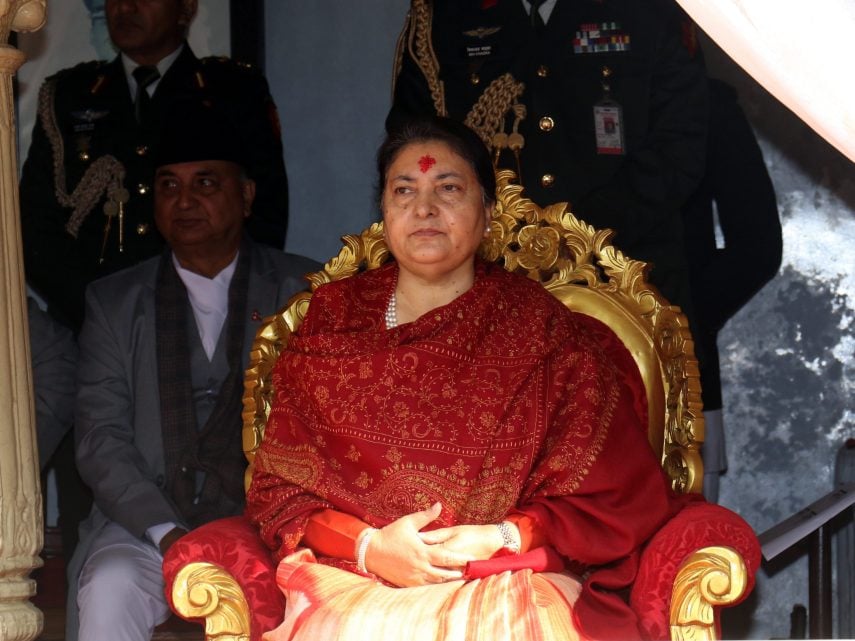 President Bhandari attends Basanta Shrawan ritual