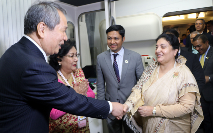 President Bhandari and Japanese PM hold talks