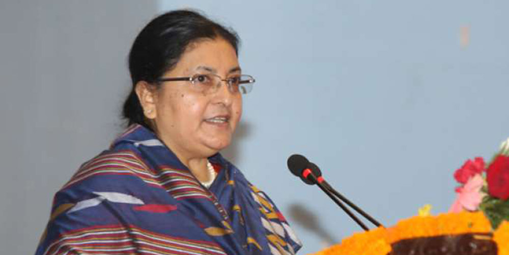 President Bhandari calls for more work on gender equality