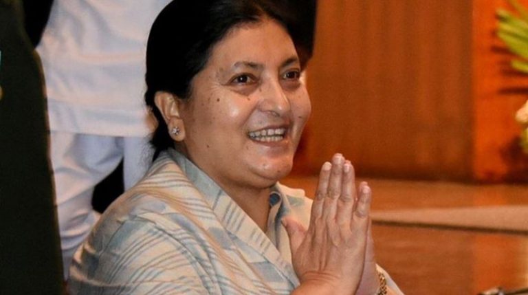 President Bhandari lays foundation stone for OAG building