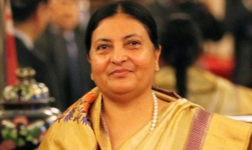 President Bhandari inaugurates Nepali pavilion