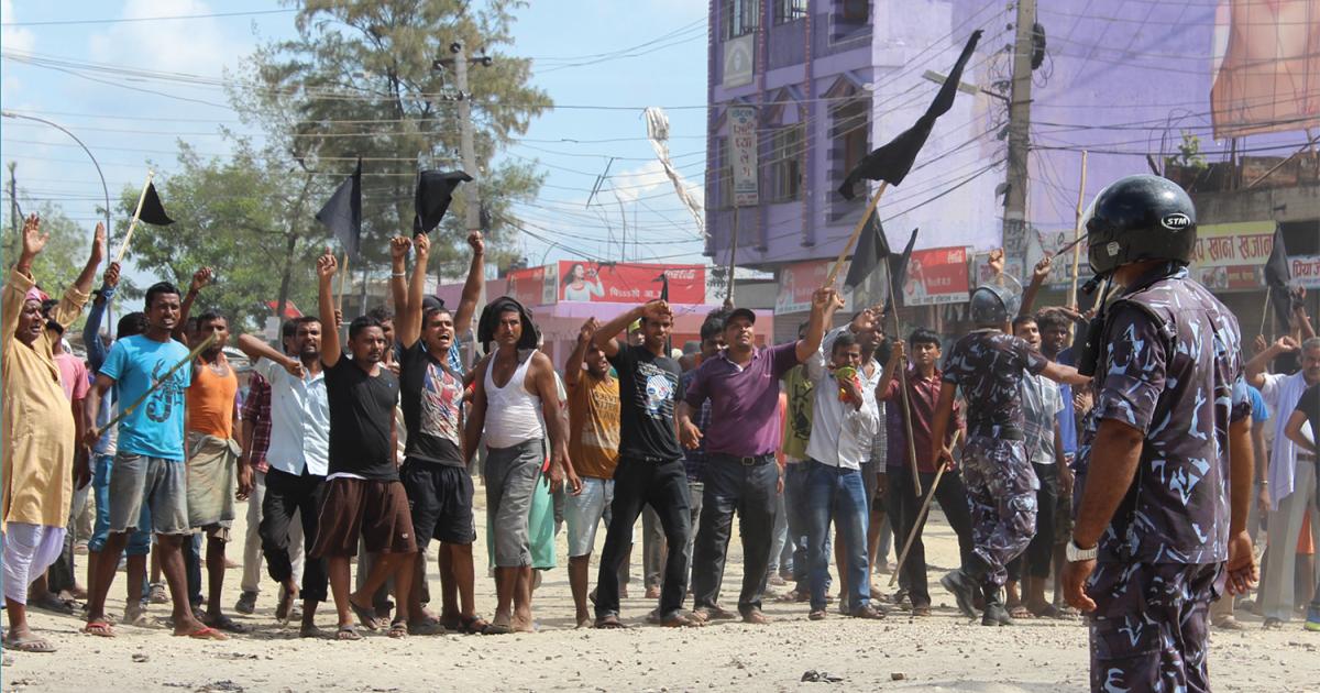 Scuffle between police and local businessman in Nepalgunj