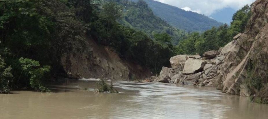 Landslide blocks Hilbang rivulet in Myagdi; Downstream villages at risk