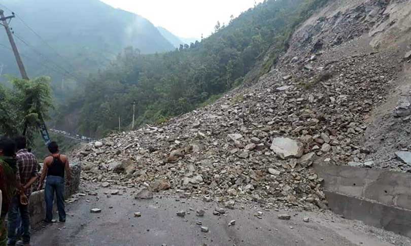 Traffic on Prithvi Highway blocked