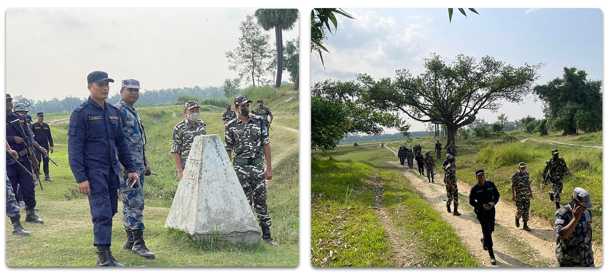 Nepal-India joint border patrol at Birgunj border points