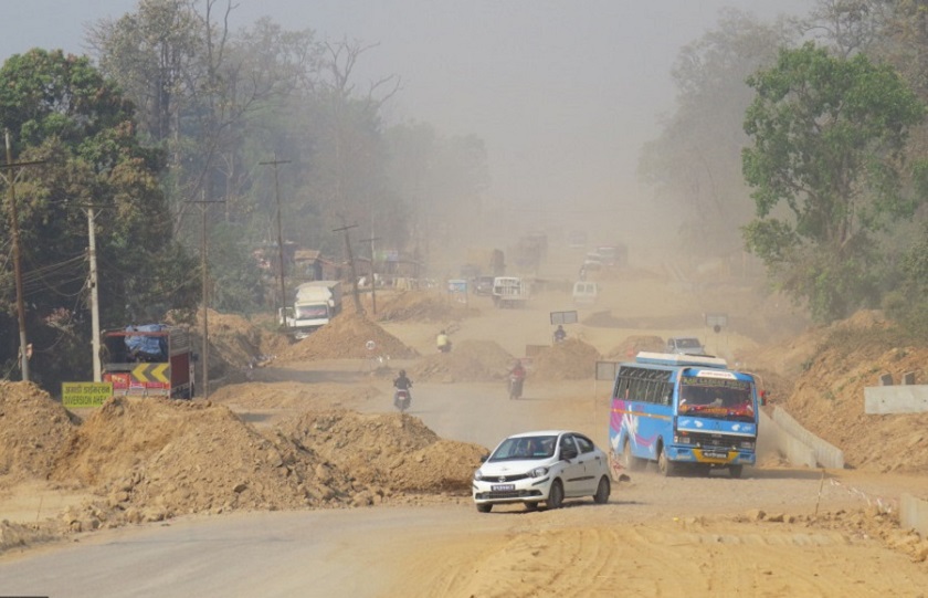 बुटवल–नारायणगढ सडक विस्तारको काम सुस्त, यात्रुलाई सास्ती