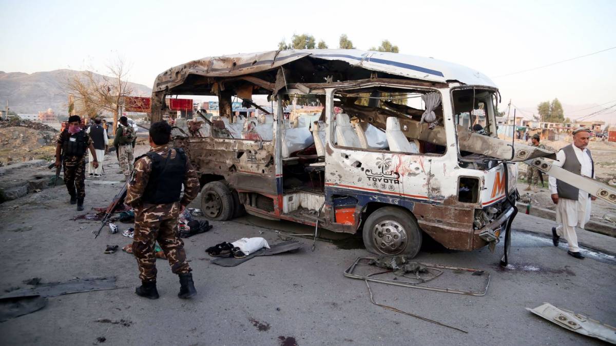 Five women and a child killed in Afghan bus bombing