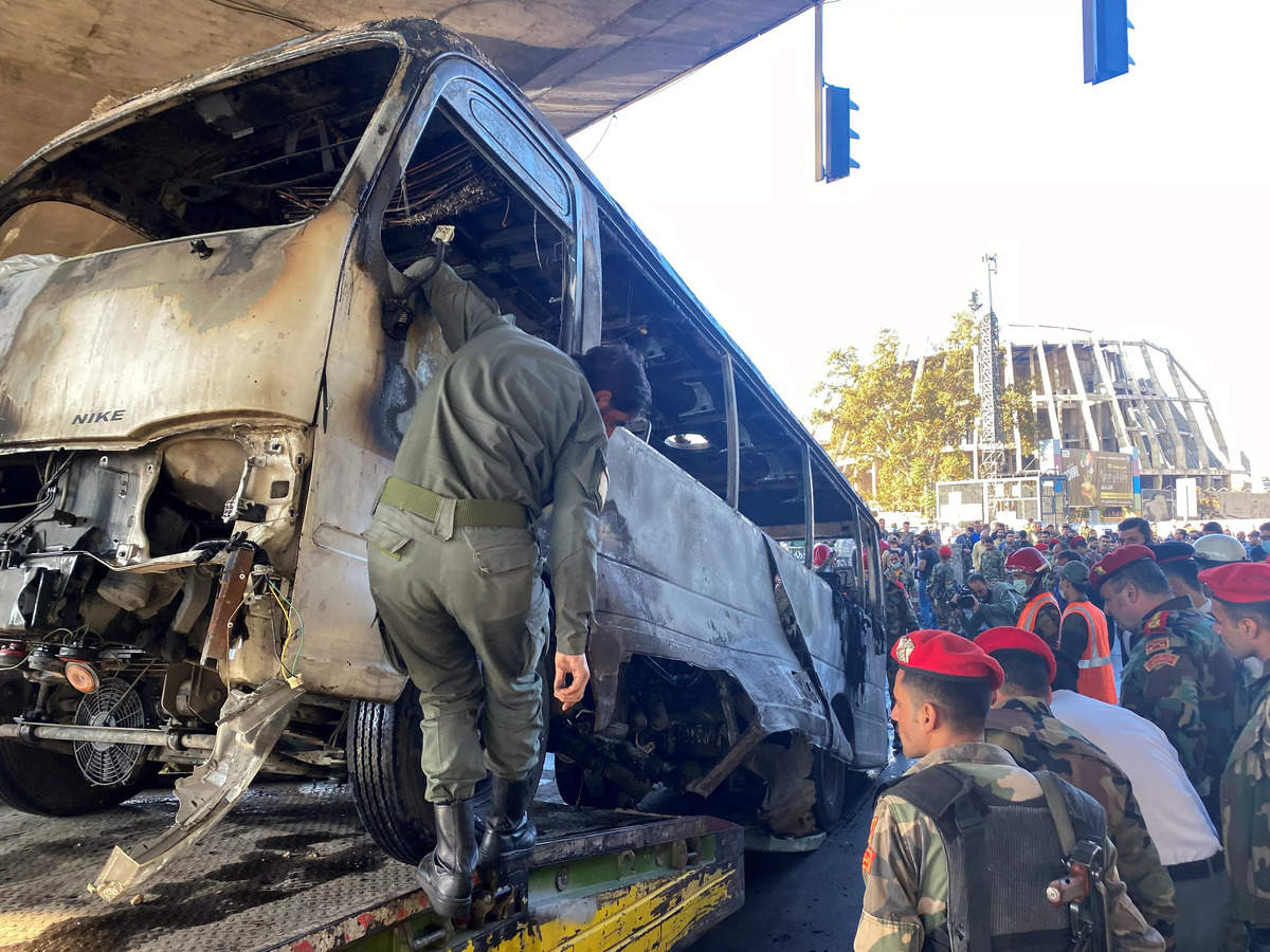 13 killed in Damascus army bus bombing