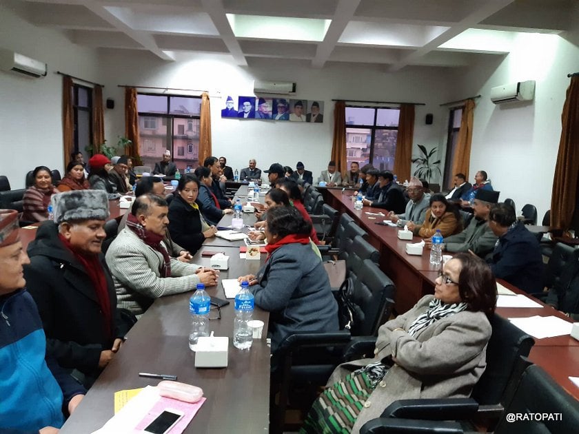 काँग्रेस बैठकको एजेण्डा :  सरकारको समीक्षा र छानविन समिति गठन